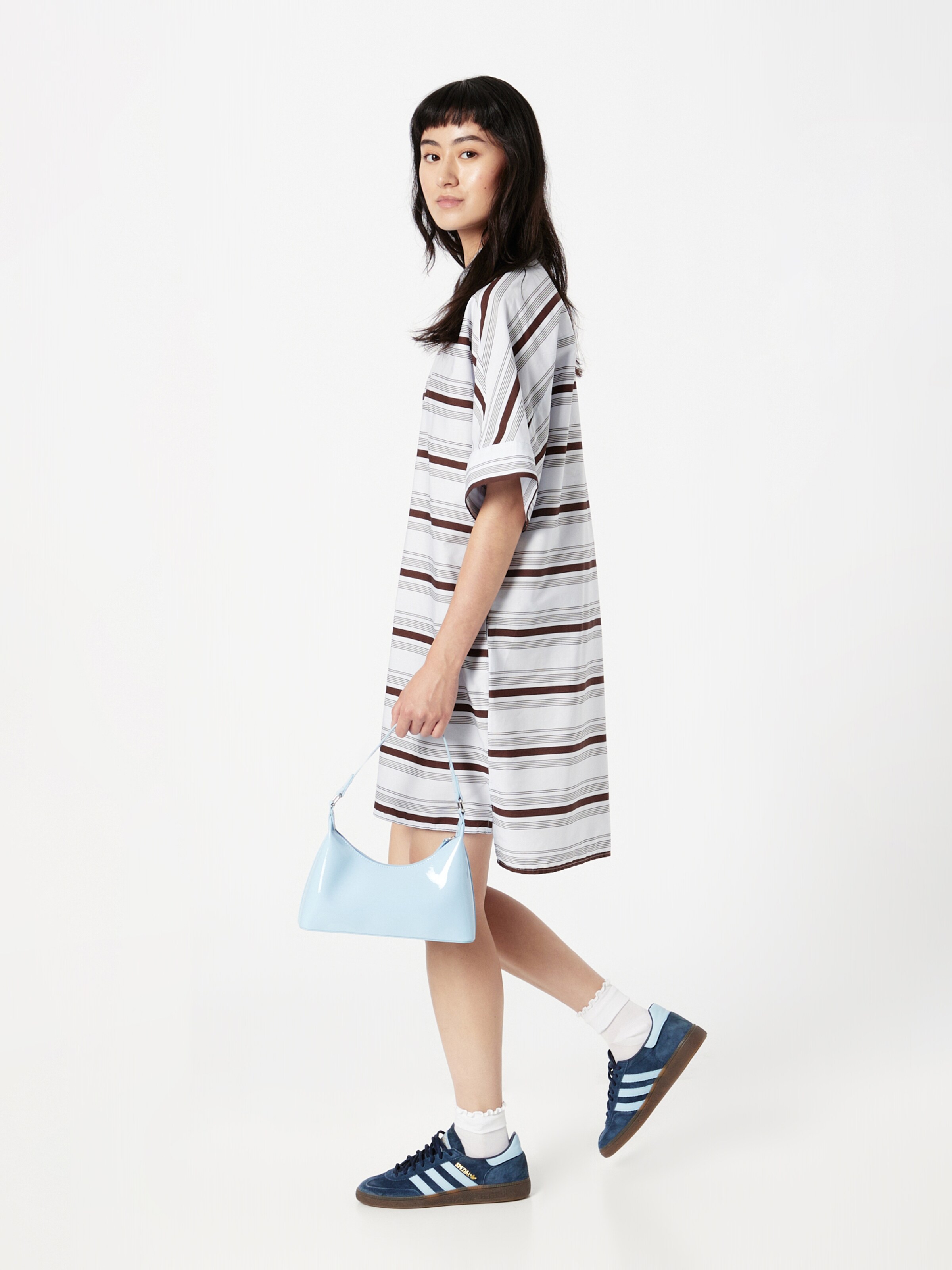 Benetton kleid blau weiß gestreift Clearance